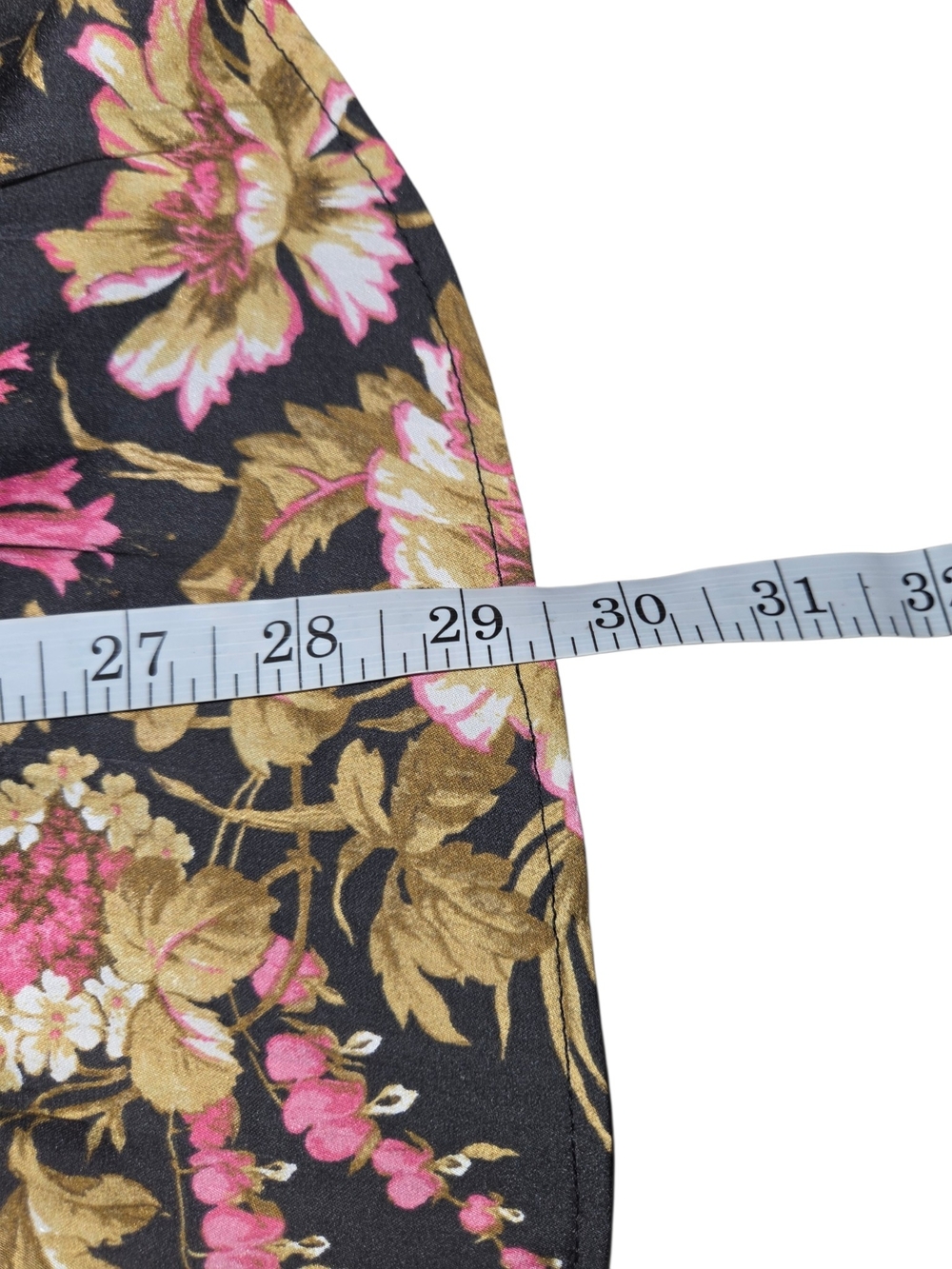 Anthropologie Black Floral V-Neck XL Long-Sleeve Blouse ruffle autumn fall - Picture 11 of 14